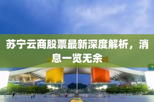 蘇寧云商股票最新深度解析，消息一覽無(wú)余