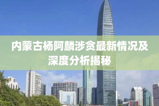 內(nèi)蒙古楊阿麟涉貪最新情況及深度分析揭秘