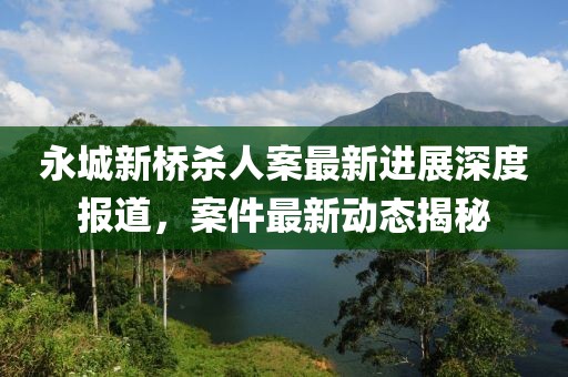 永城新橋殺人案最新進(jìn)展深度報(bào)道，案件最新動(dòng)態(tài)揭秘