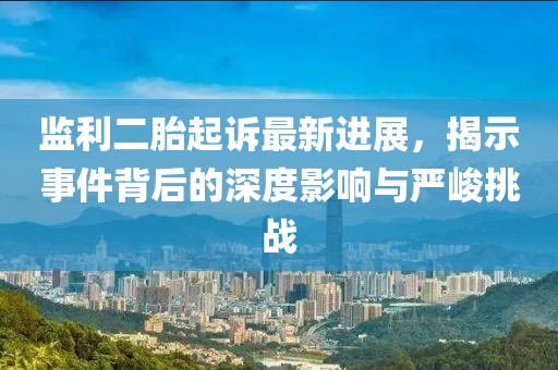 監(jiān)利二胎起訴最新進展，揭示事件背后的深度影響與嚴峻挑戰(zhàn)