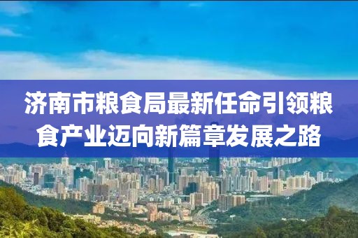 濟(jì)南市糧食局最新任命引領(lǐng)糧食產(chǎn)業(yè)邁向新篇章發(fā)展之路