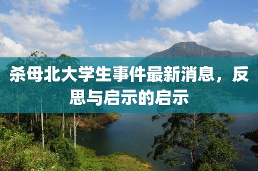 殺母北大學生事件最新消息，反思與啟示的啟示
