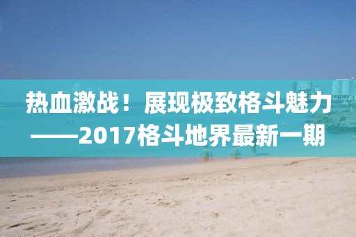 熱血激戰(zhàn)！展現(xiàn)極致格斗魅力——2017格斗地界最新一期