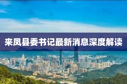 來鳳縣委書記最新消息深度解讀