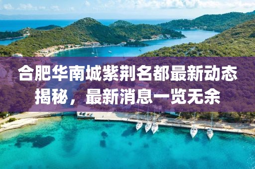 合肥華南城紫荊名都最新動(dòng)態(tài)揭秘，最新消息一覽無余