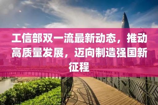 工信部雙一流最新動態(tài)，推動高質(zhì)量發(fā)展，邁向制造強國新征程