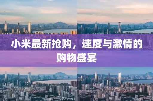 小米最新?lián)屬?，速度與激情的購物盛宴