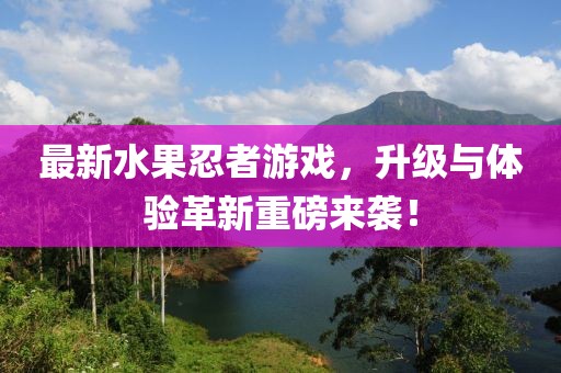 最新水果忍者游戲，升級與體驗(yàn)革新重磅來襲！