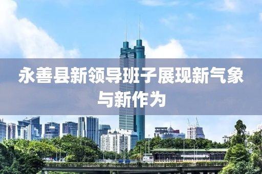 永善縣新領導班子展現新氣象與新作為