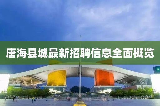 唐?？h城最新招聘信息全面概覽