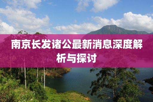 南京長(zhǎng)發(fā)諸公最新消息深度解析與探討