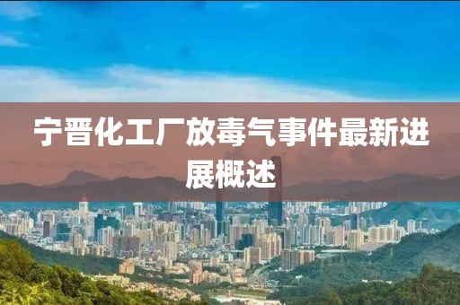 寧晉化工廠放毒氣事件最新進(jìn)展概述