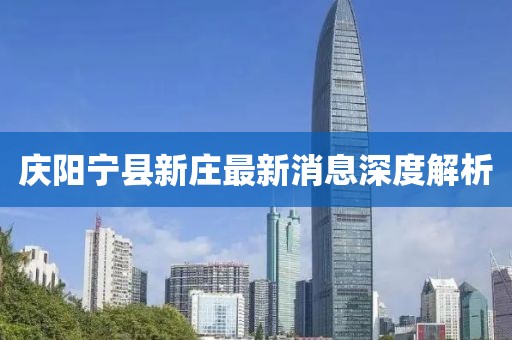 慶陽寧縣新莊最新消息深度解析
