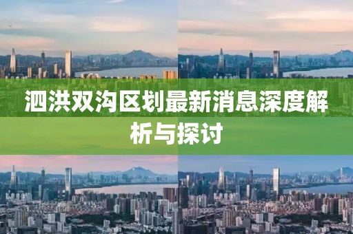 泗洪雙溝區(qū)劃最新消息深度解析與探討