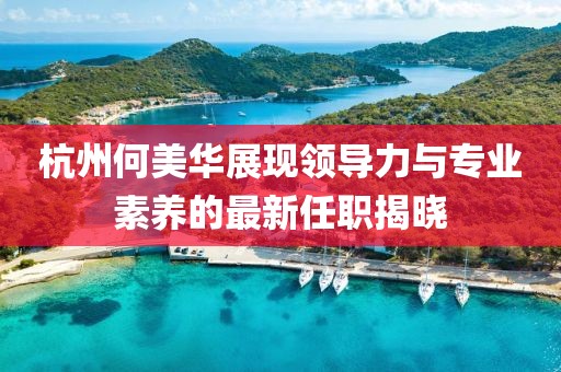 杭州何美華展現(xiàn)領(lǐng)導(dǎo)力與專業(yè)素養(yǎng)的最新任職揭曉