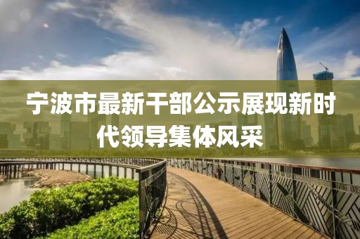 寧波市最新干部公示展現(xiàn)新時代領(lǐng)導(dǎo)集體風(fēng)采