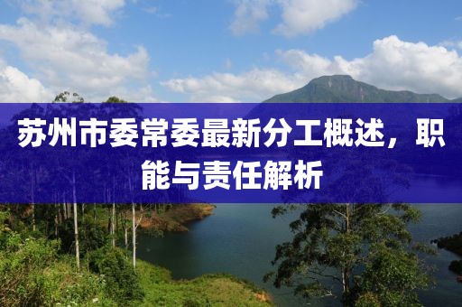蘇州市委常委最新分工概述，職能與責任解析