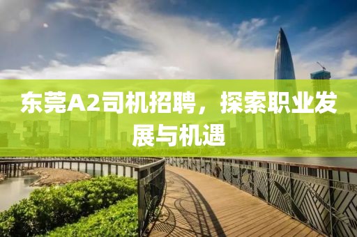 東莞A2司機招聘，探索職業(yè)發(fā)展與機遇