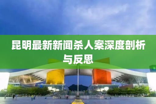 昆明最新新聞殺人案深度剖析與反思