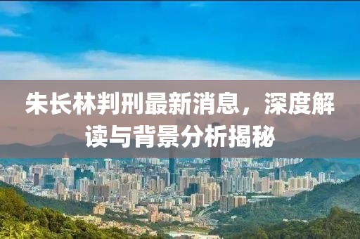 朱長林判刑最新消息，深度解讀與背景分析揭秘