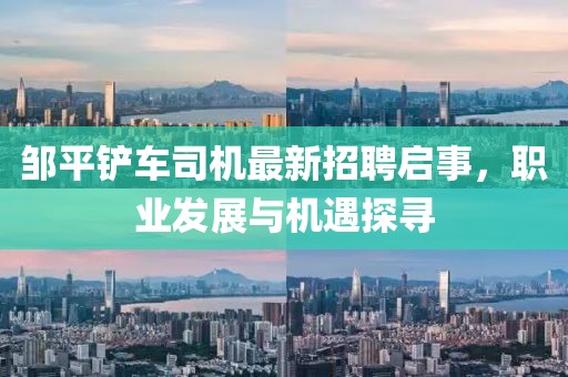 鄒平鏟車司機(jī)最新招聘啟事，職業(yè)發(fā)展與機(jī)遇探尋
